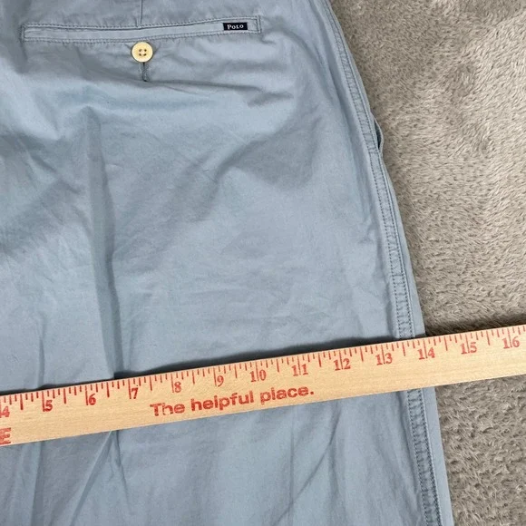 Polo‎ Ralph Lauren Chino Pants Mens 40x30 Light Blue Pima Cotton Straight Fit - Picture 10 of 13